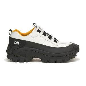 White / Black Men's Caterpillar Intruder Waterproof Galosh Soft Toe Shoes | US-276159MDA